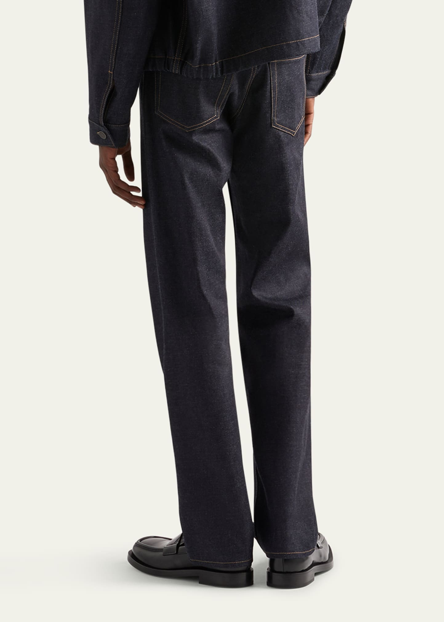 Men's Raw Denim Straight Leg Jeans - 3