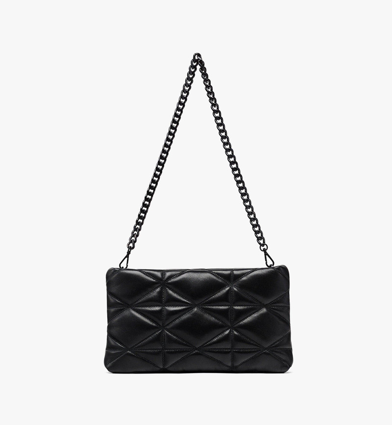 Travia Zip Pouch in Cloud Quilted Leather 4