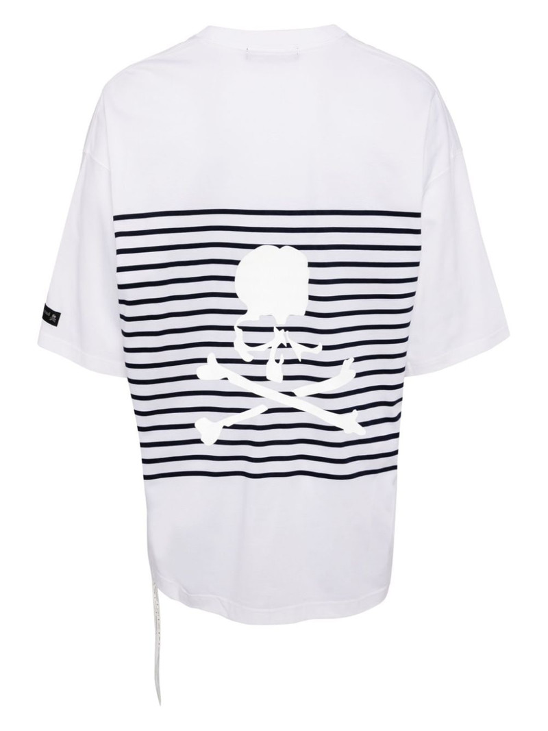 mastermind JAPAN stripe-print cotton T-shirt outlook