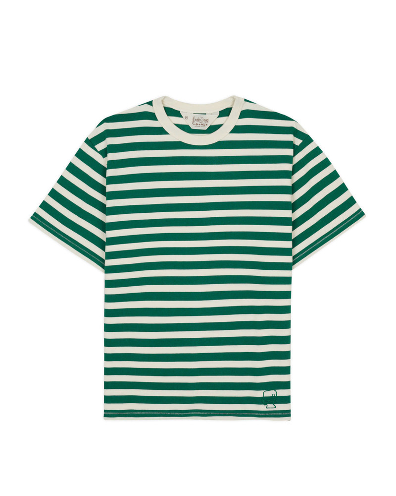 Heavyweight Stripe T-shirt - Green 1
