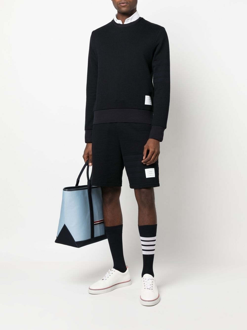 4-Bar seersucker sweatshirt - 2