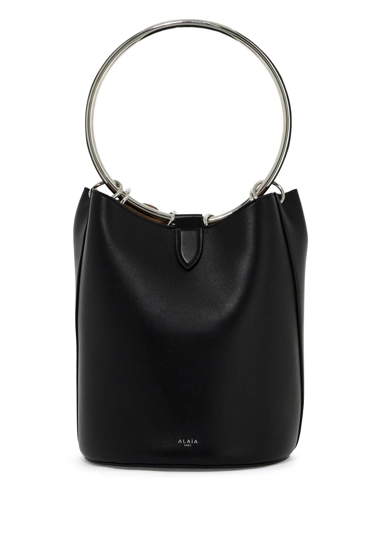 LEATHER RING BUCKET BAG WITH LAR DESIGN - 1