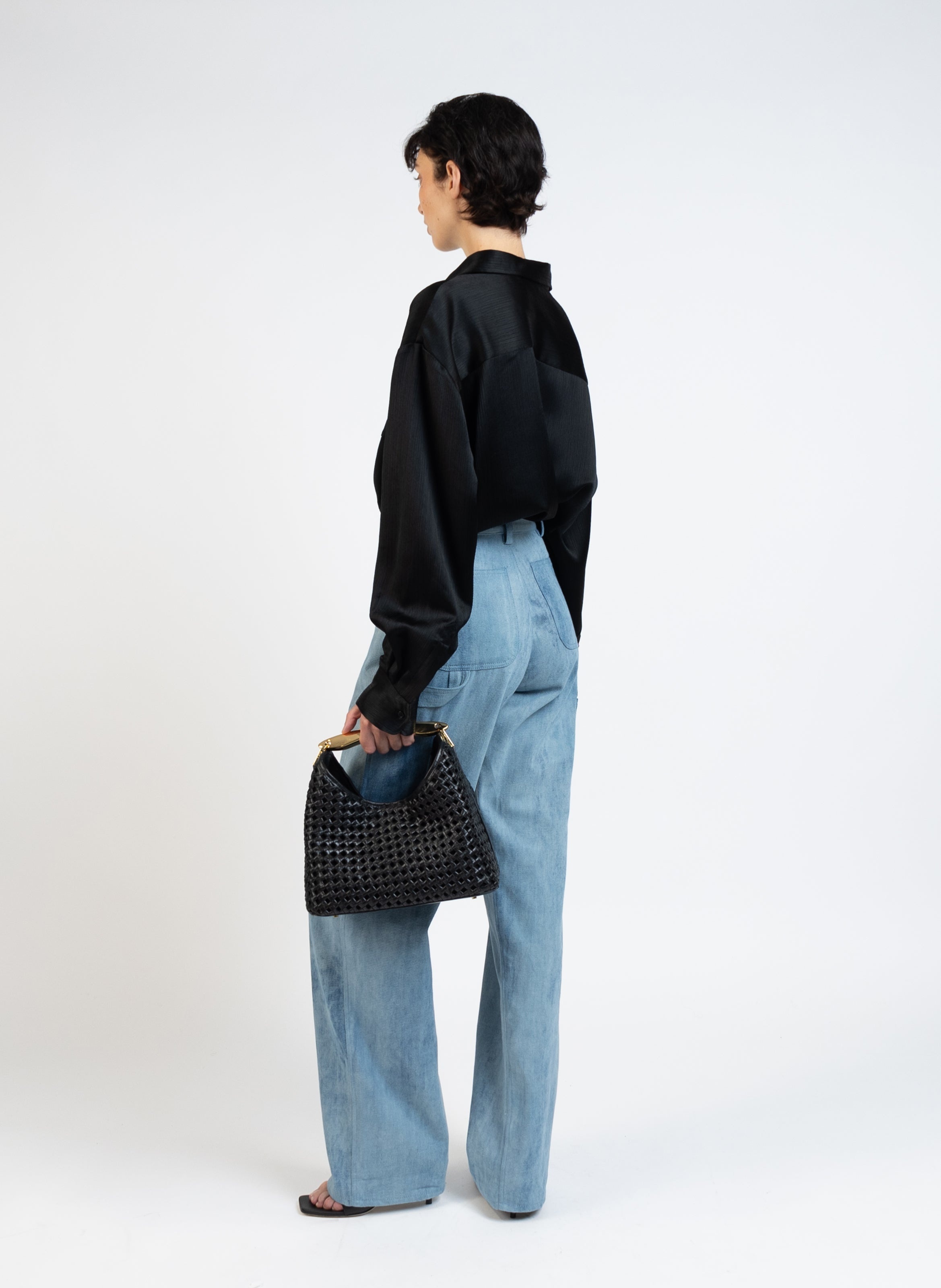 Straight shirt/Black - 5
