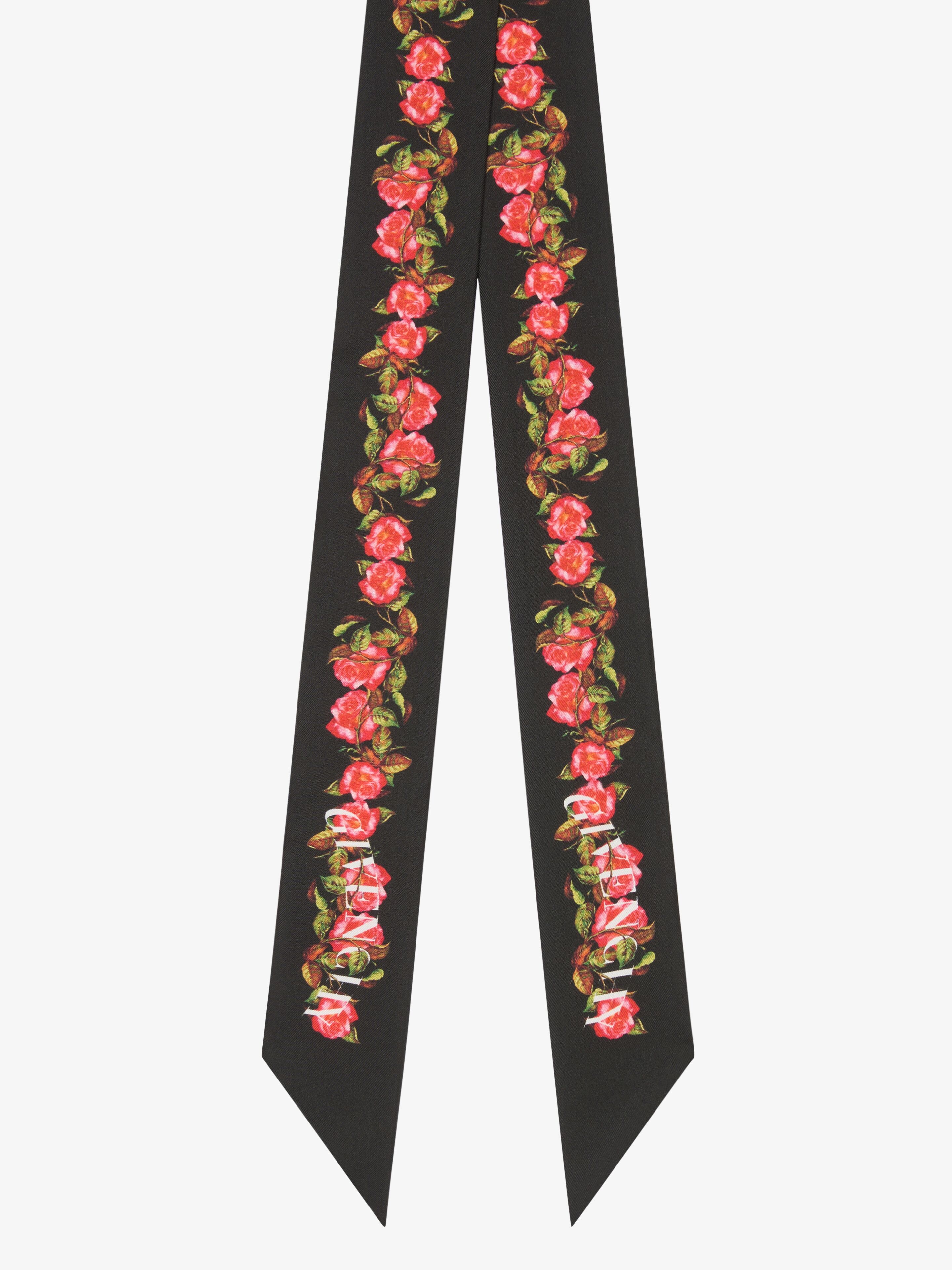 BANDEAU IN SILK WITH ROSES PRINT - 2
