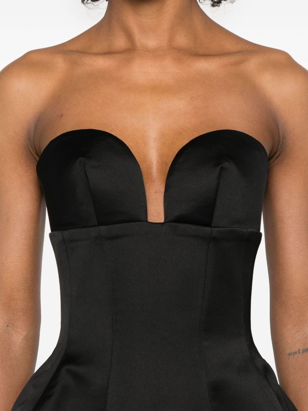 sweetheart-neck balloon mini dress - 5