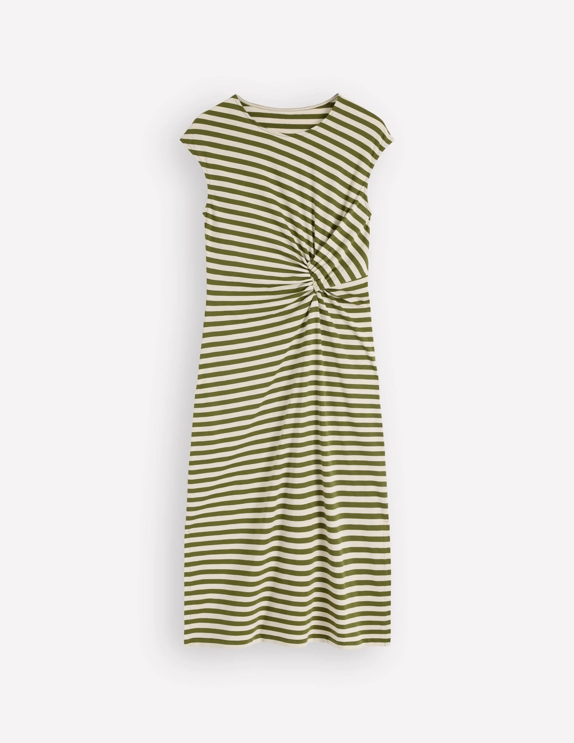 Delilah Twist Midi Dress-Stripe - 1