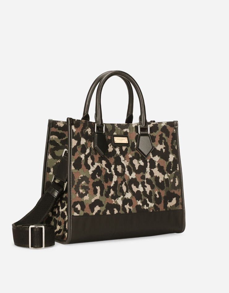 Small camouflage jacquard shopper - 3