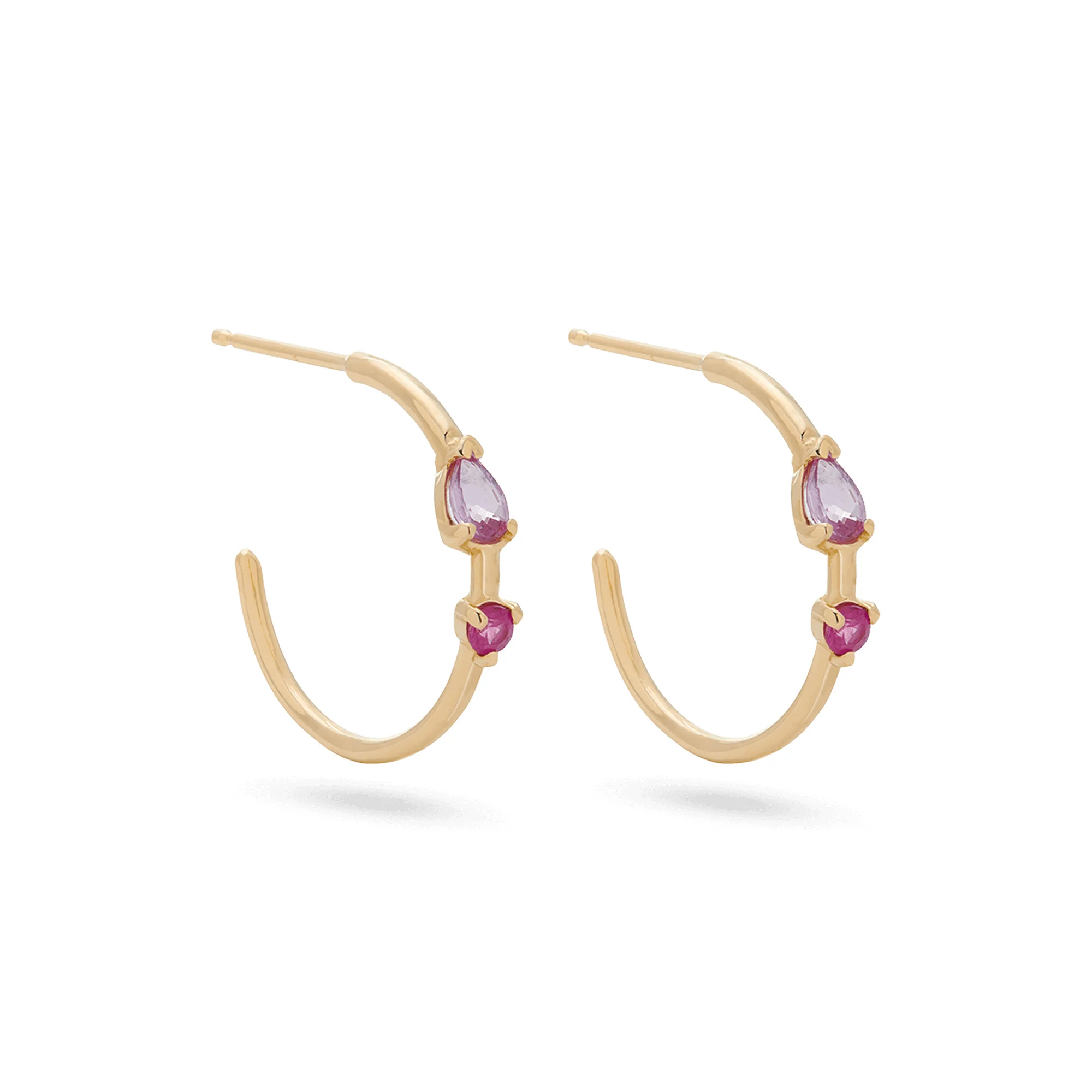 Pink Power Hoops - 1