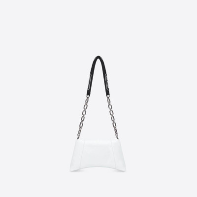 BALENCIAGA Women's Downtown Small Shoulder Bag With Chain in White outlook