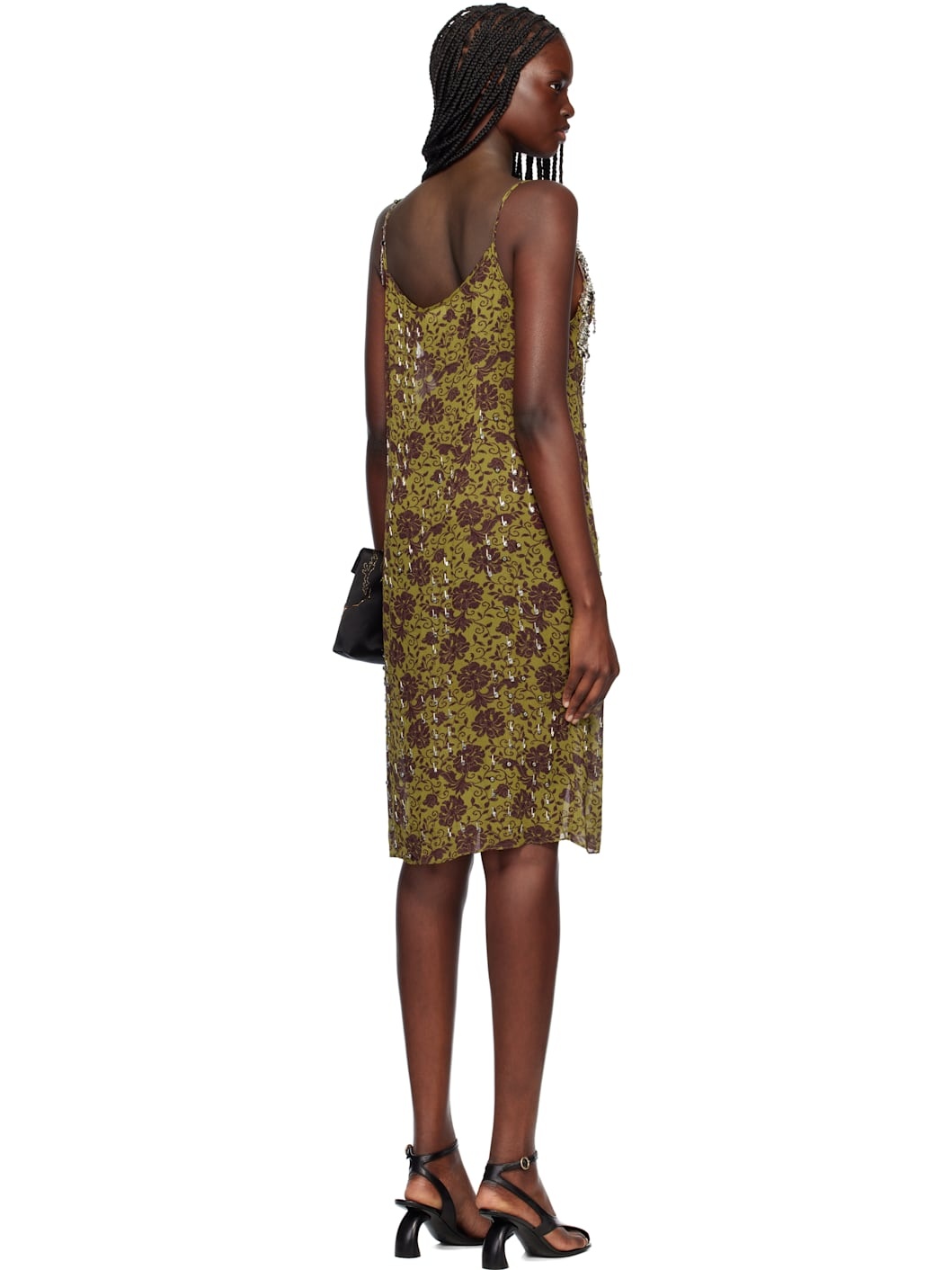 Green Beaded Midi Dress - 3