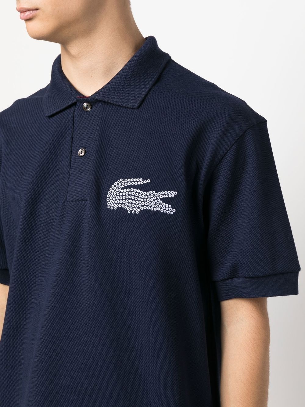 logo-embroidered organic polo shirt - 5