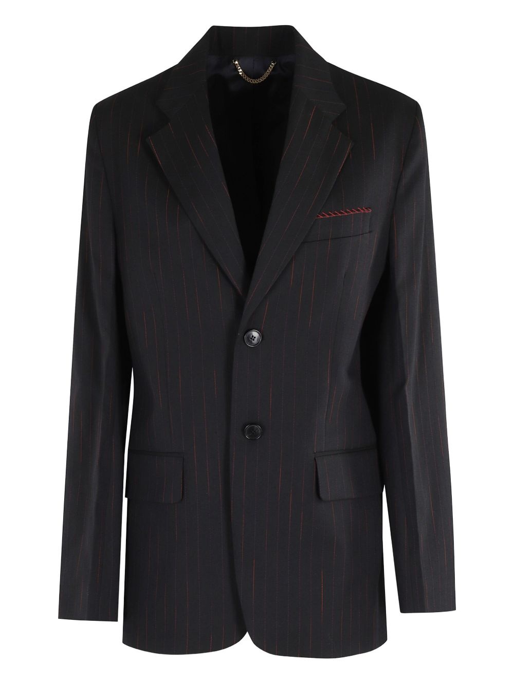 pinstripe single-breasted blazer - 1