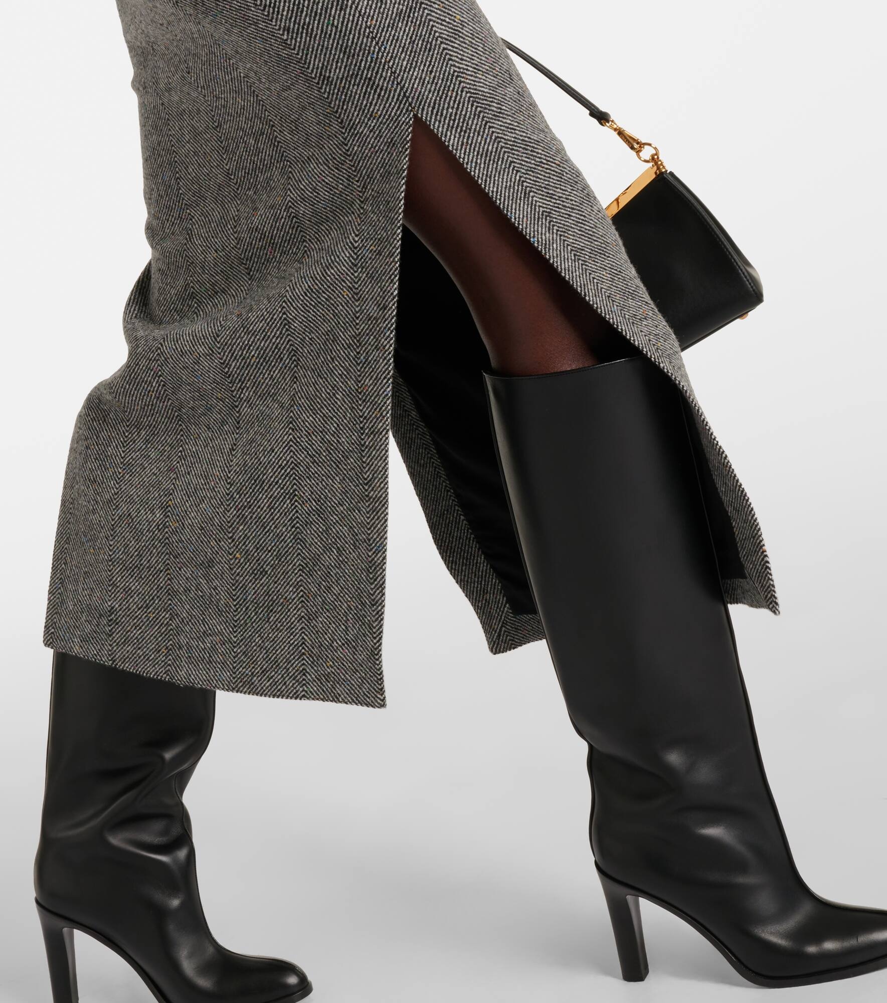 Wool-blend pencil skirt - 5