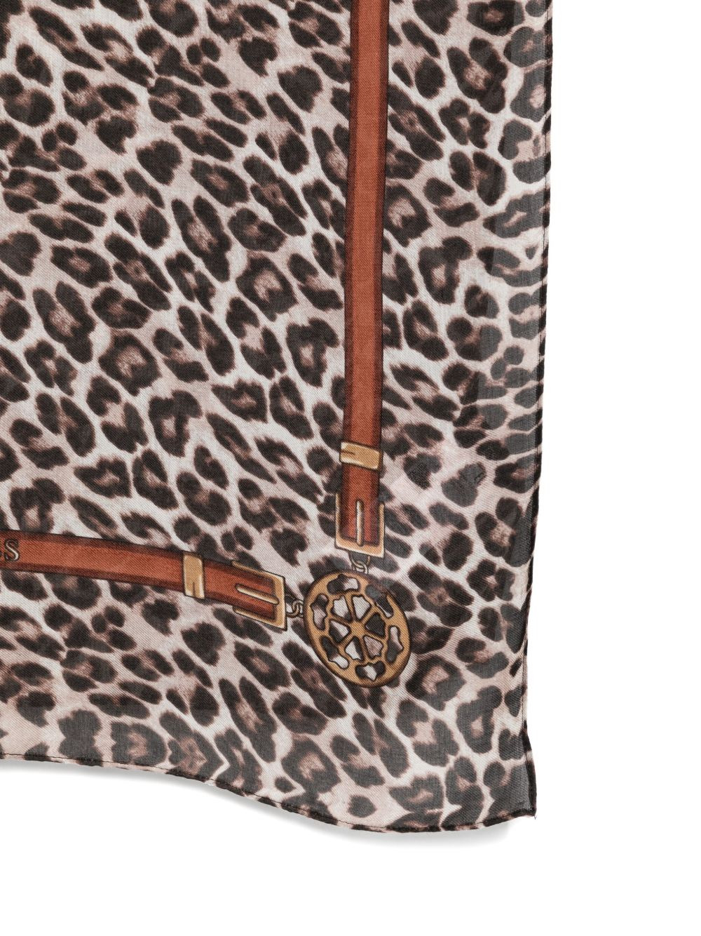 leopard-print scarf - 3