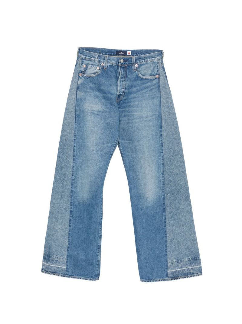 panelled straight-leg jeans 1