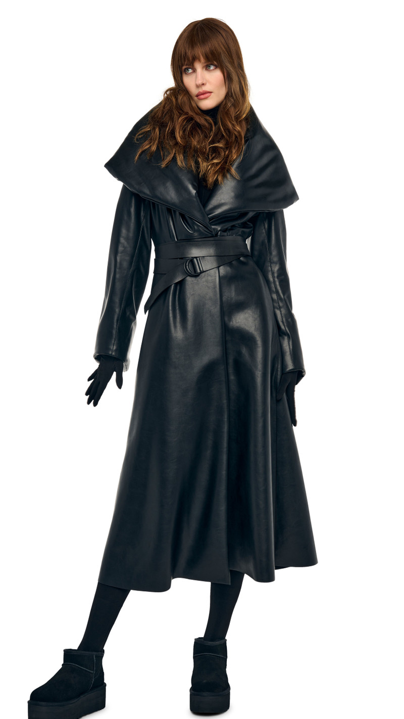 SHAWL COLLAR PEPLUM COAT 1