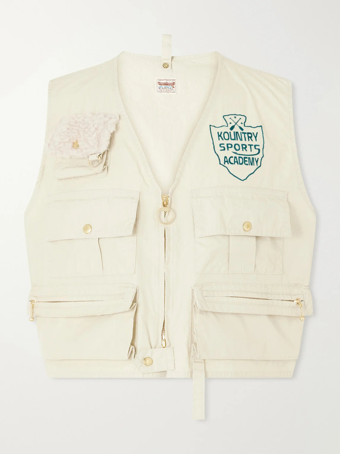 Cropped Cotton-Blend Poplin Vest - 1