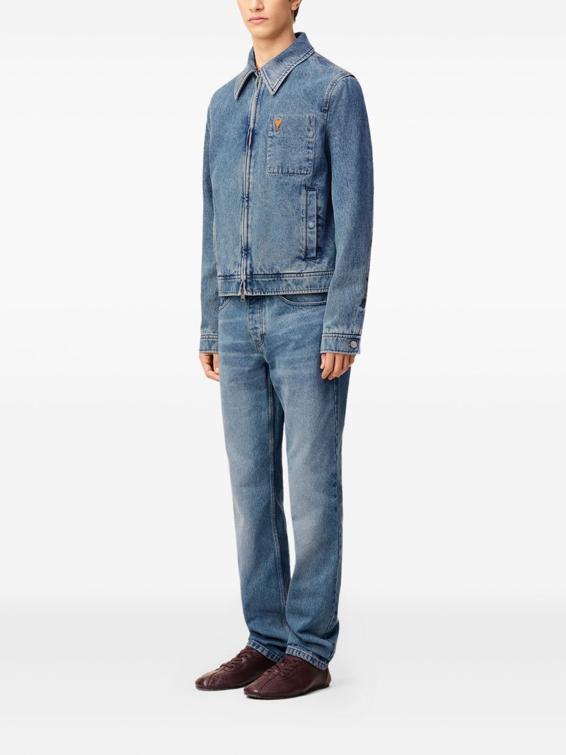 AMI Paris Ami De Coeur cotton zipped jacket outlook