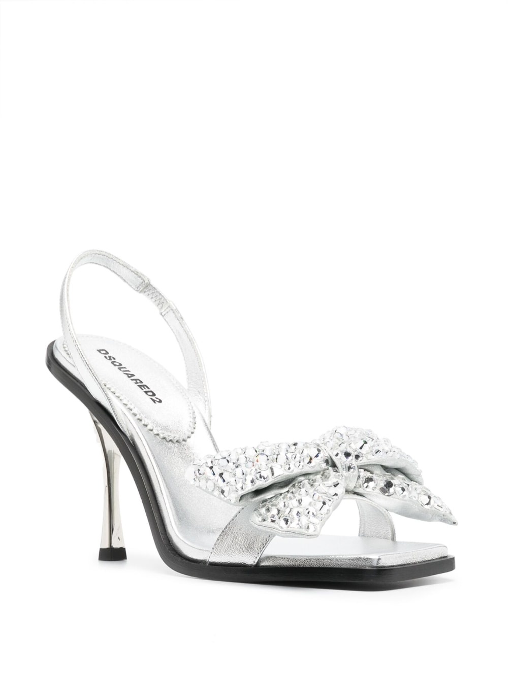 bow-detail sqaure-toe sandals - 2