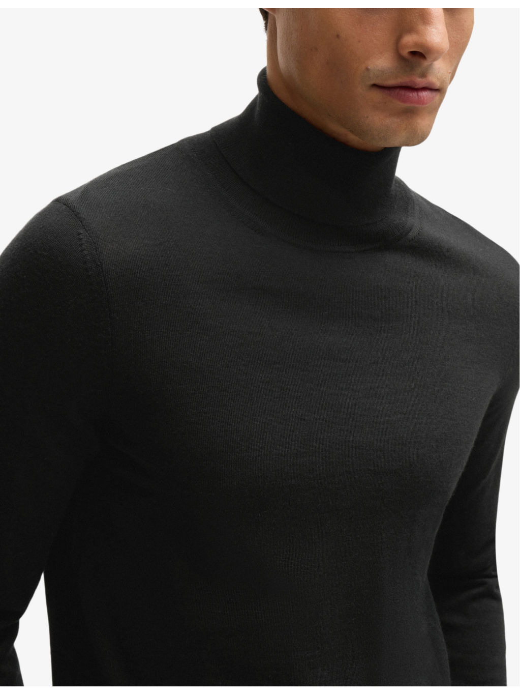 Funnel-neck regular-fit wool-knit jumper - 5