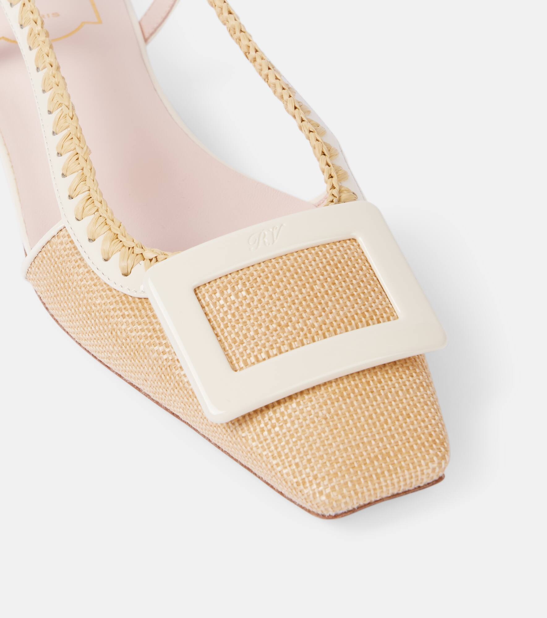 Belle Vivier canvas slingback flats - 5