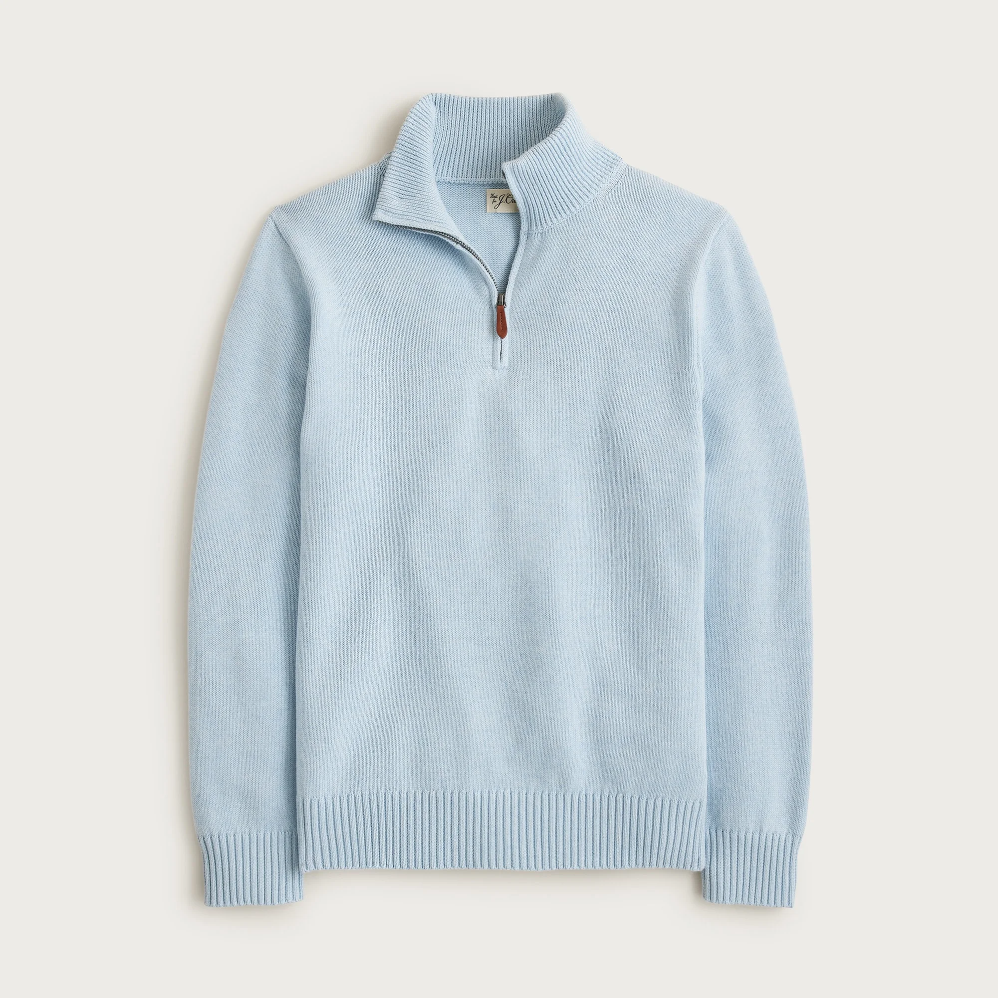 Heritage cotton quarter-zip sweater - 1