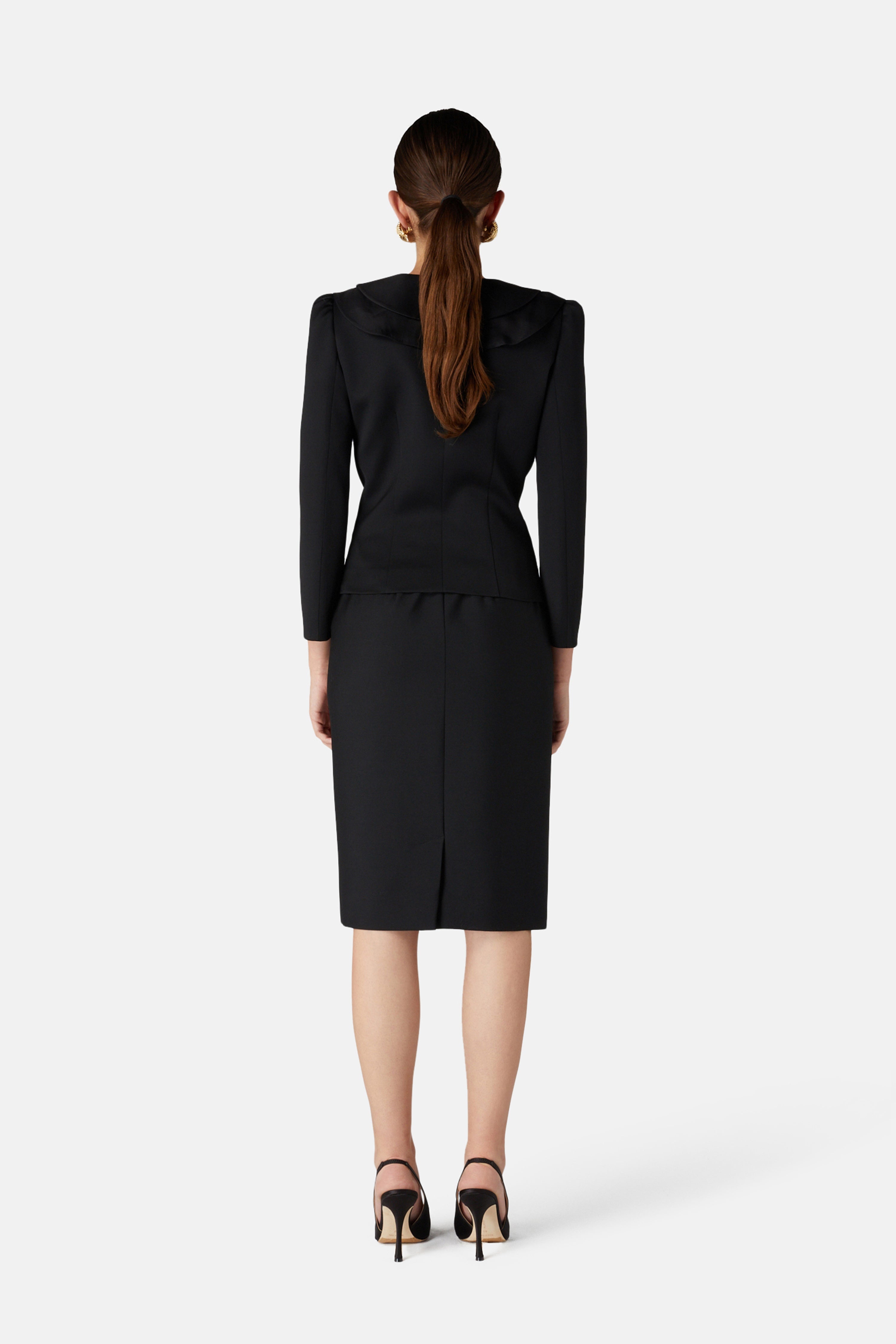WOOL SATIN SKIRT - 4