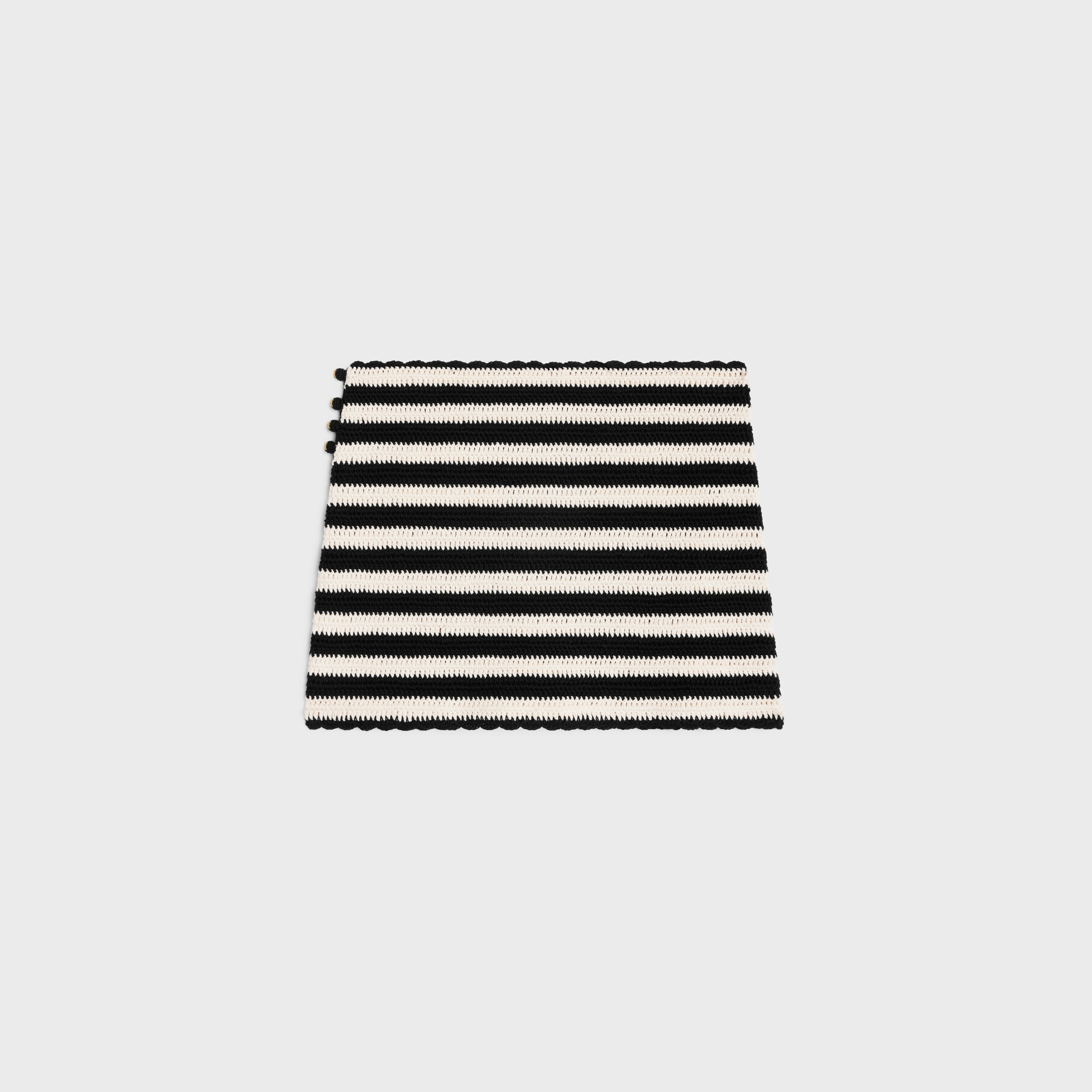 striped mini skirt in crocheted cotton - 2