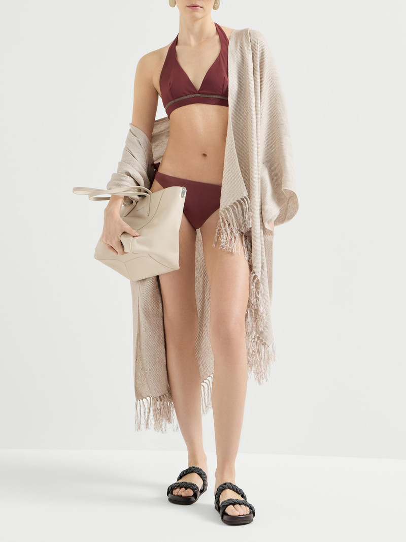 Women's Techno Jersey Bikini Top - Bordeaux 5