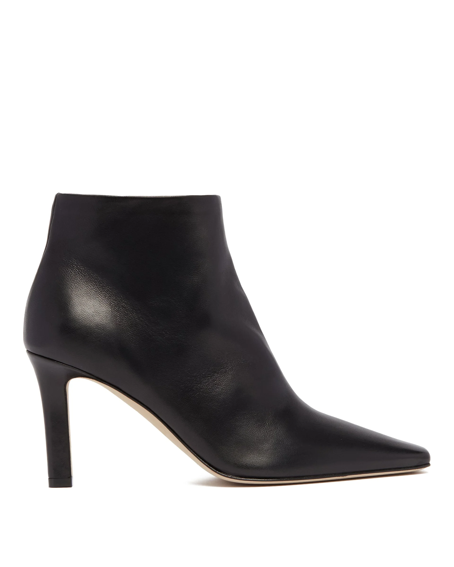 Black Leather Ankle Boots - 1