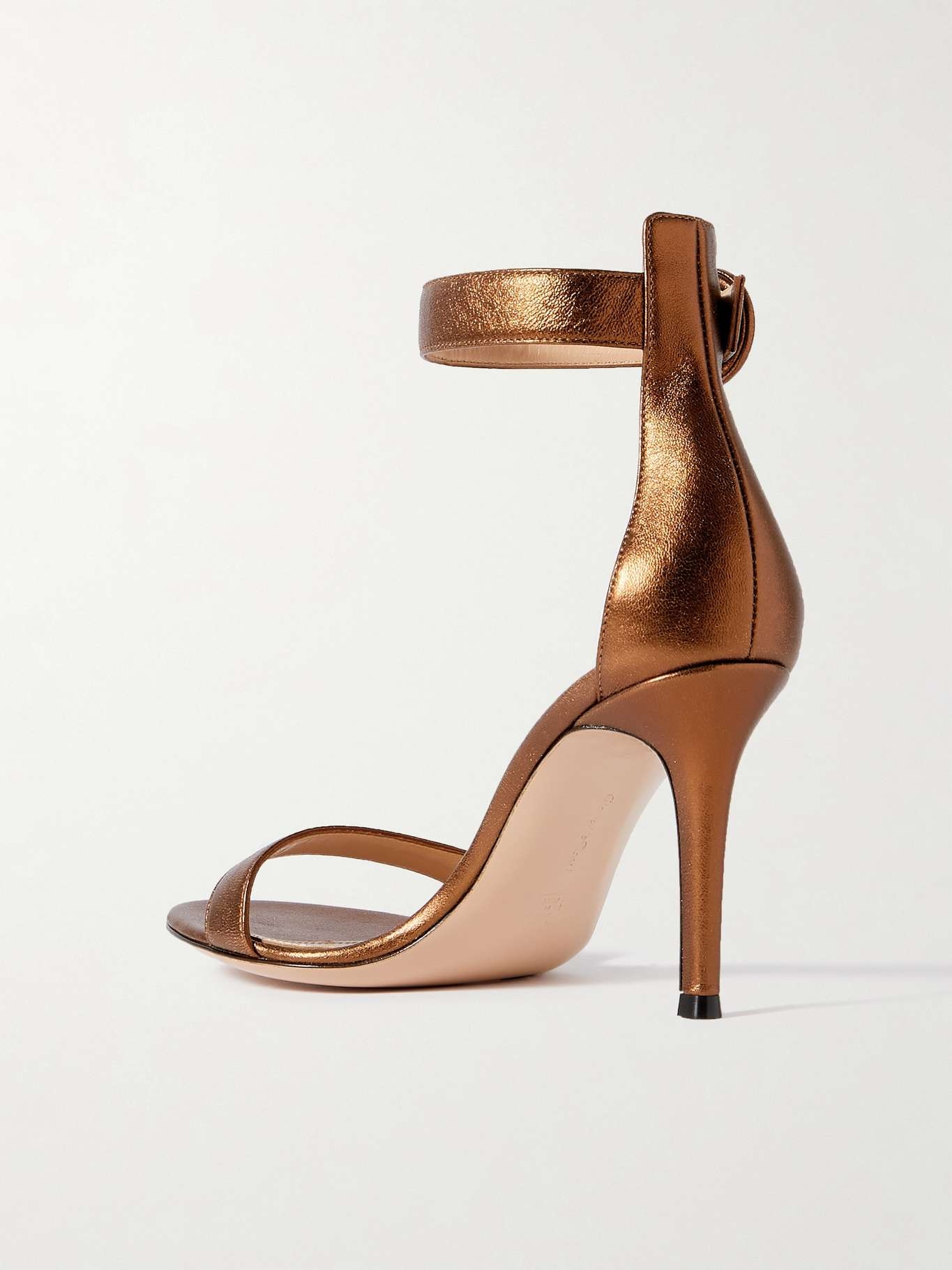 Portofino 85 metallic leather sandals - 3