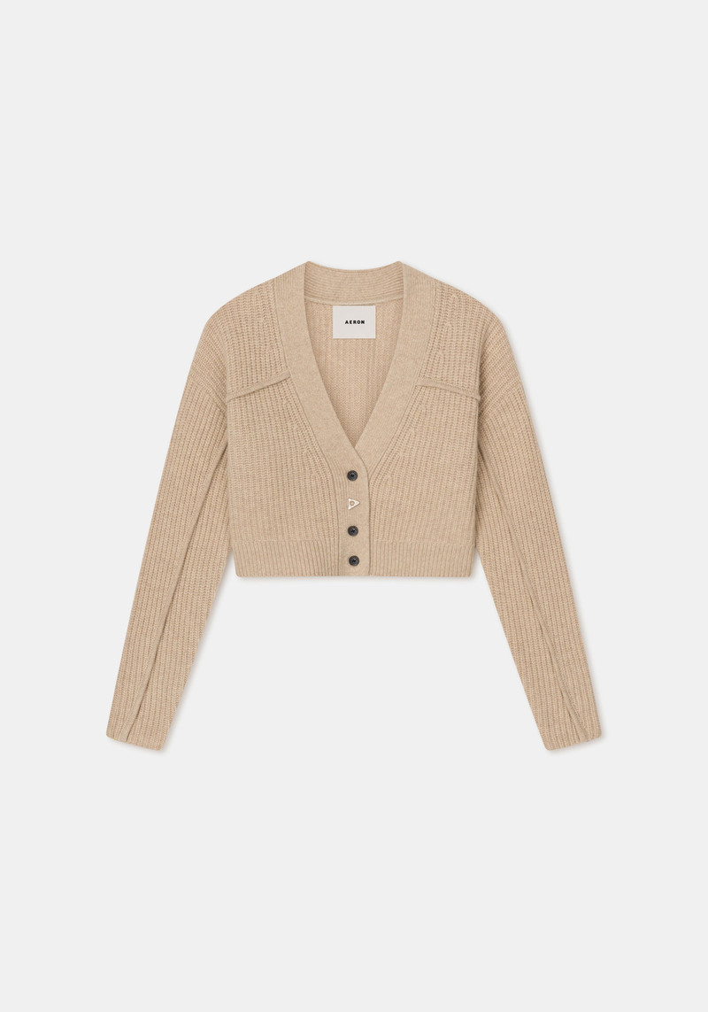 LEAH Merino-wool V-neck cardigan 1