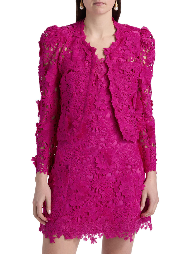 Women's Bondi Guipure Lace Jacket - Hibiscus 3