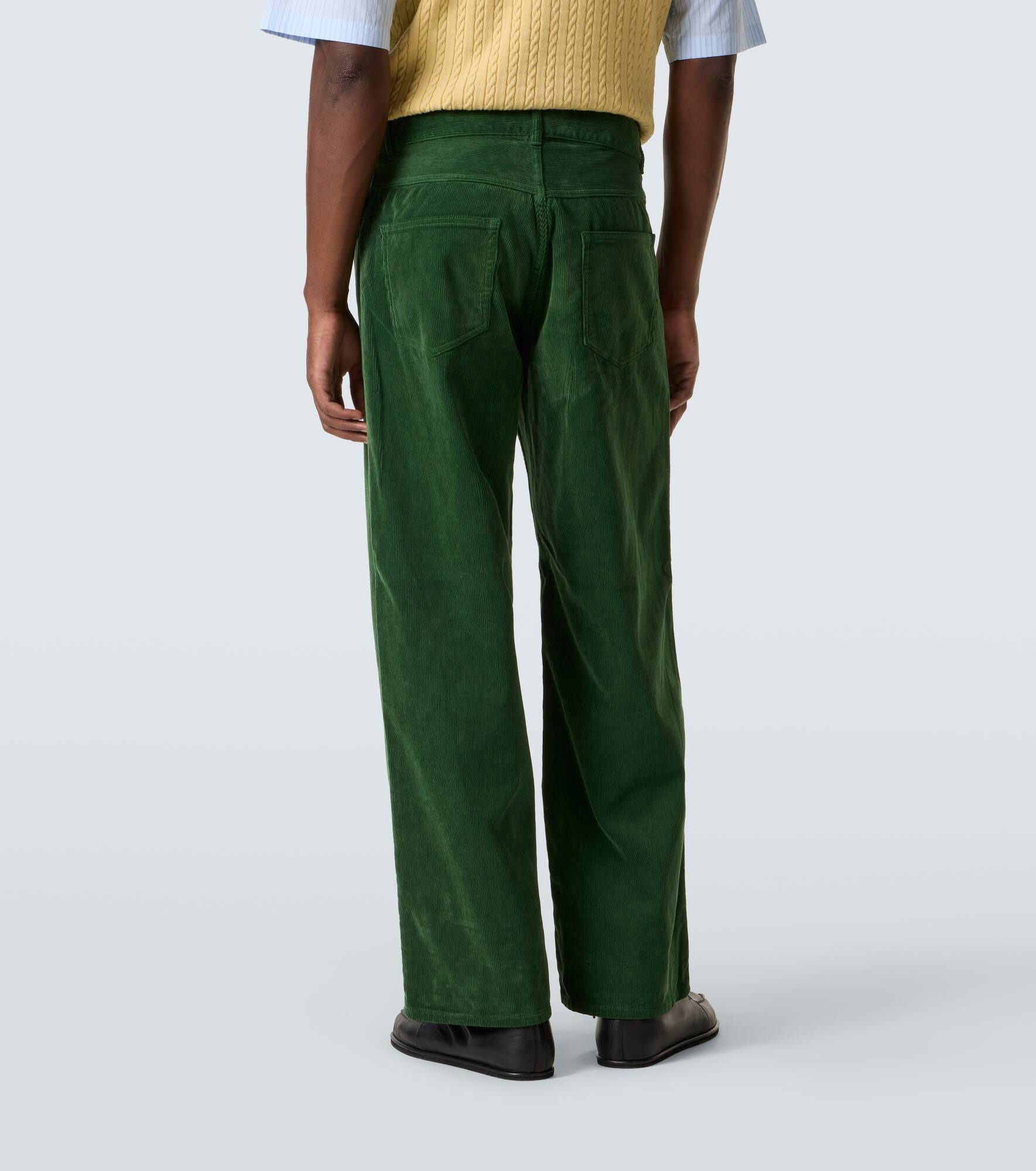 Cotton corduroy wide-leg pants - 4