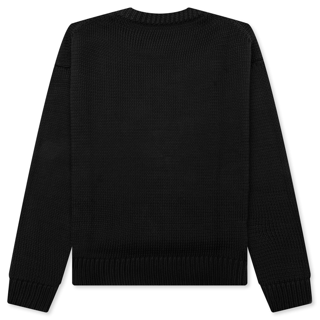 BOYFRIEND LOOSE FIT SWEATER - BLACK - 2