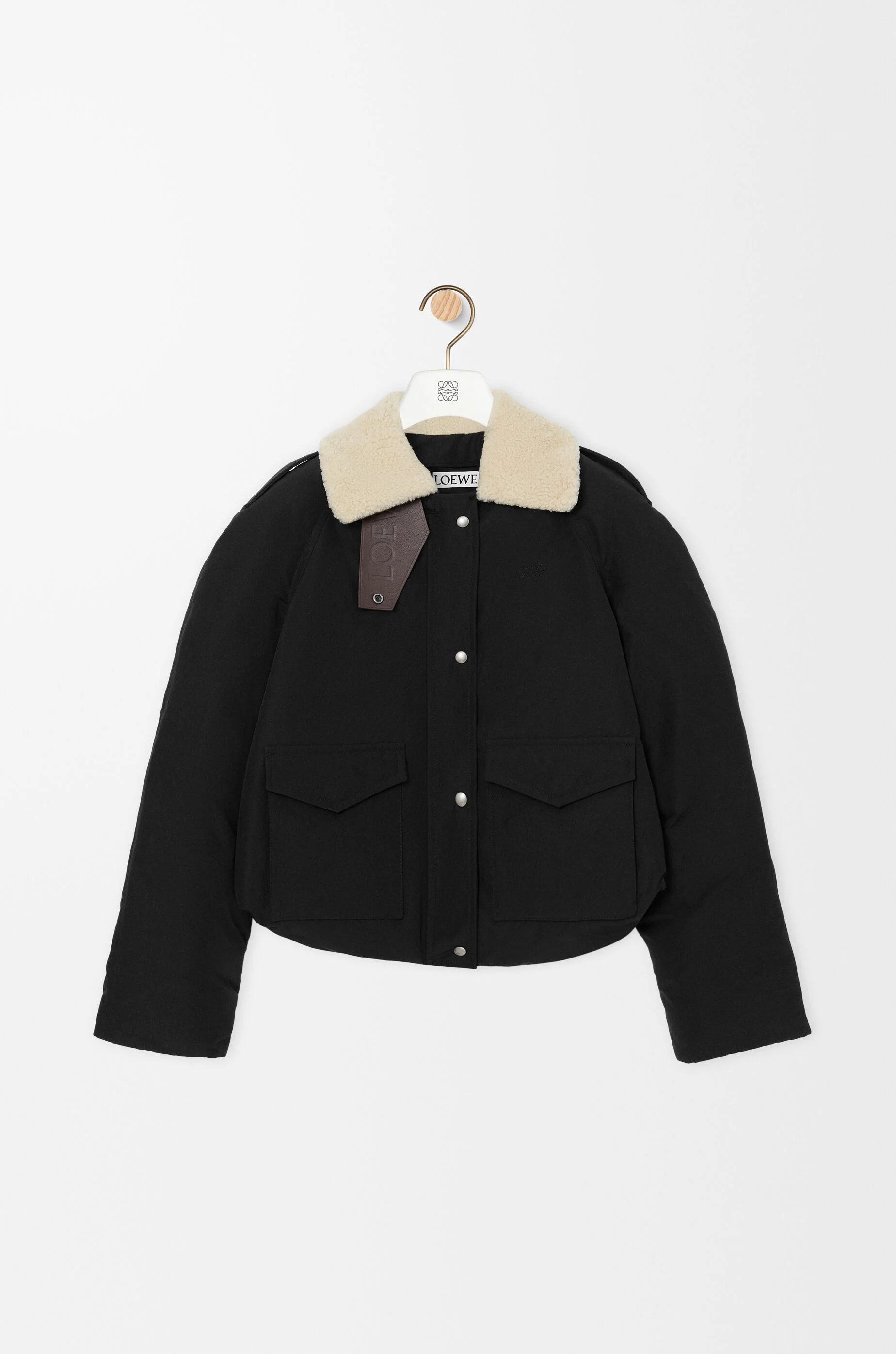 Puffer jacket in technical cotton - 1
