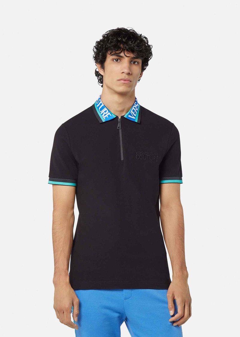 VERSACE JEANS COUTURE Logo Collar Polo Shirt outlook