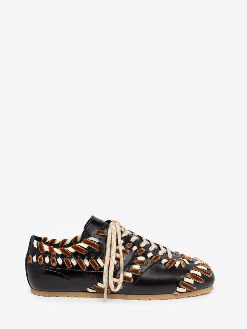 Dries Van Noten EMBELLISHED LEATHER SNEAKERS outlook