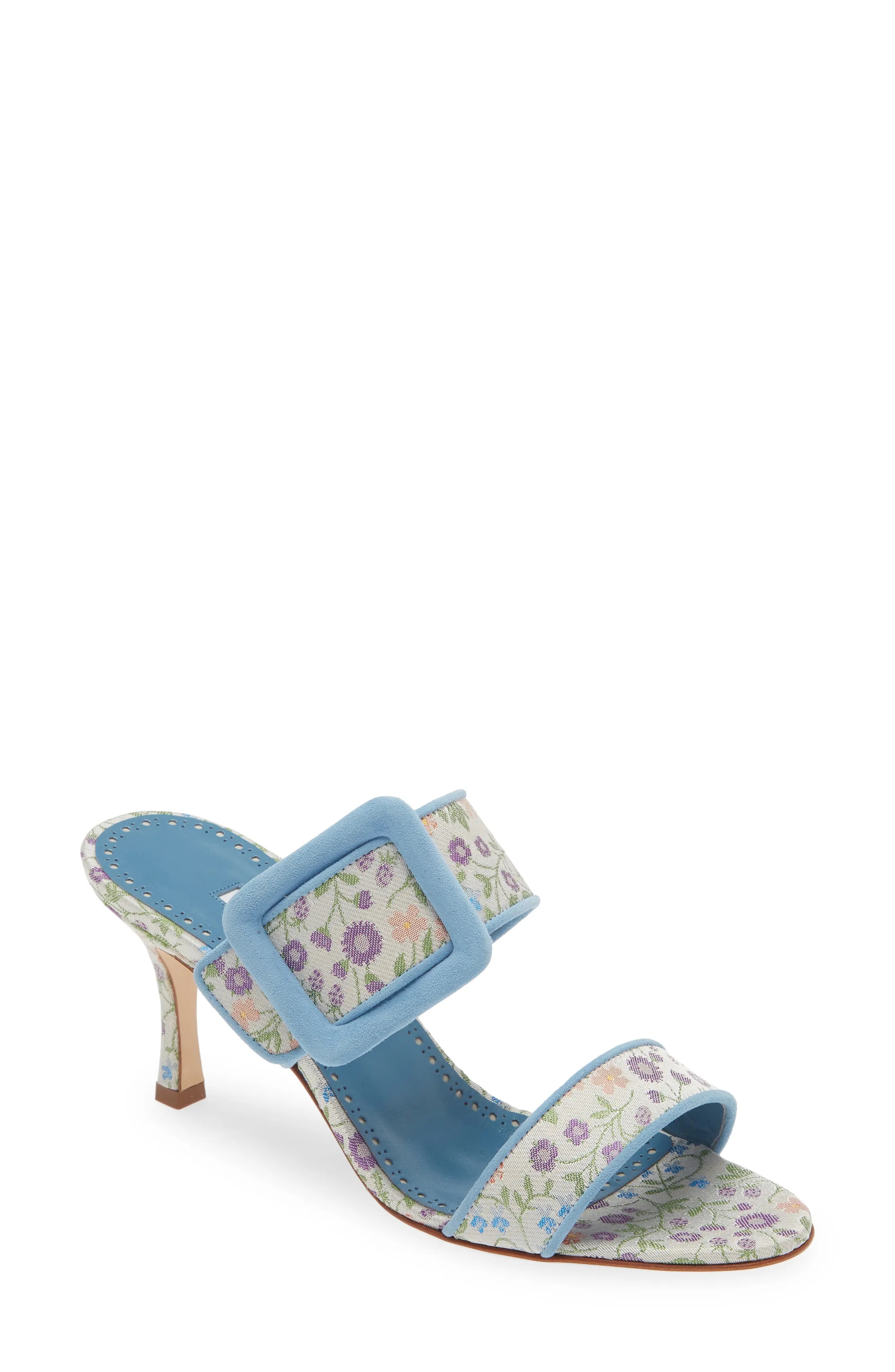 Gamble Floral Sandal in Blue/Ivory Multi - 1