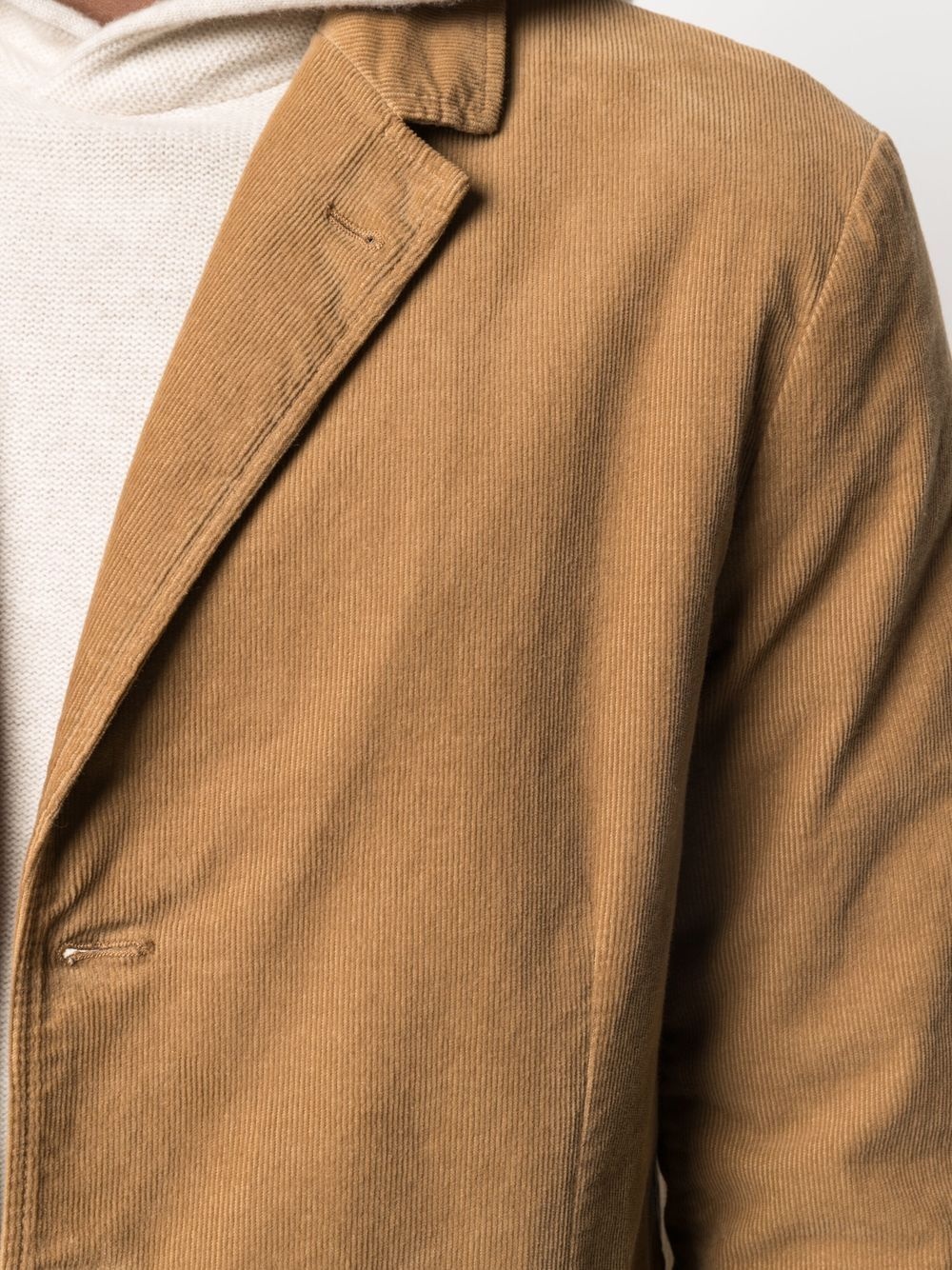 single-breasted corduroy jacket - 5