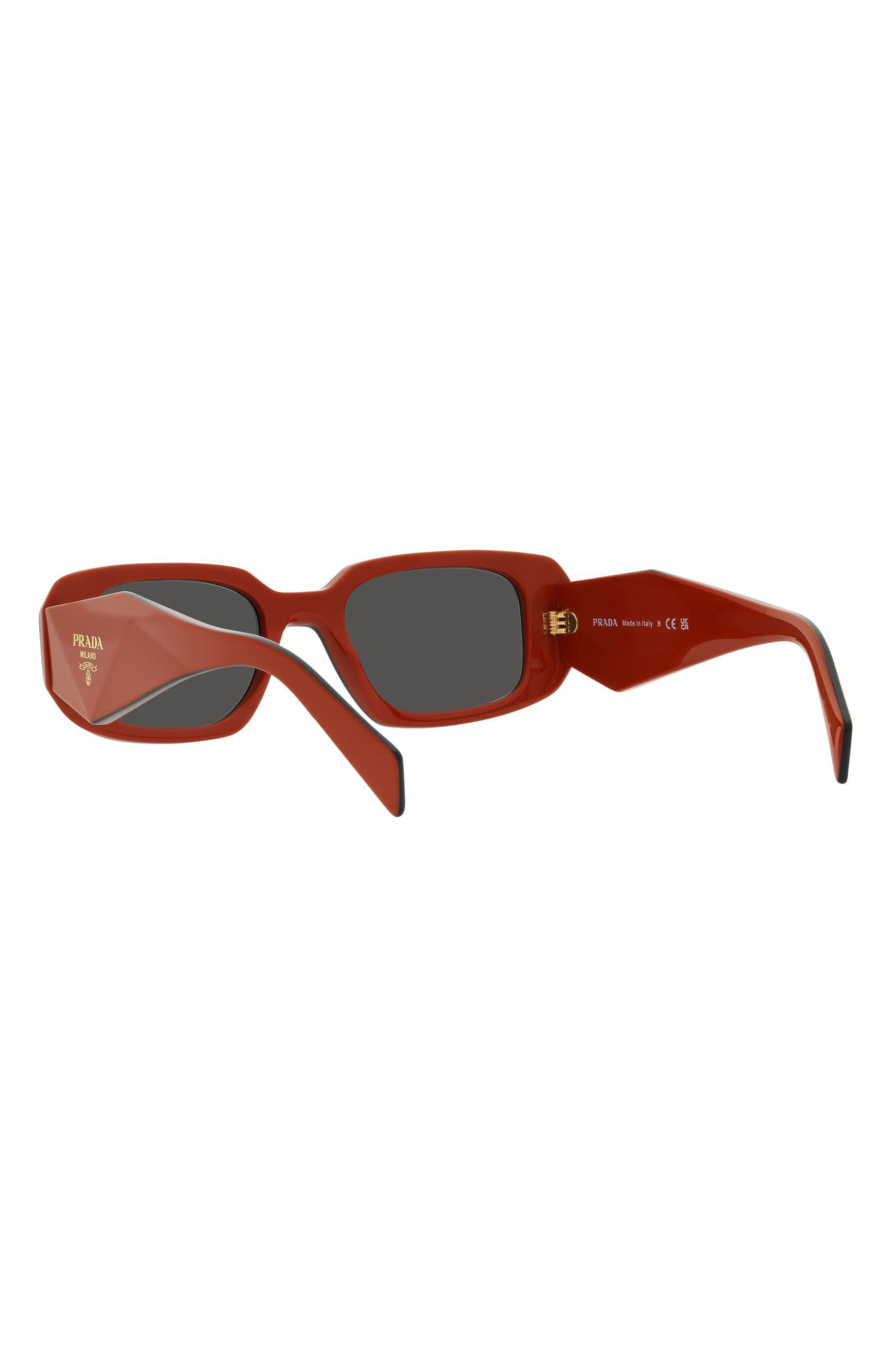 Prada Runway 49mm Rectangular Sunglasses in Orange at Nordstrom - 7