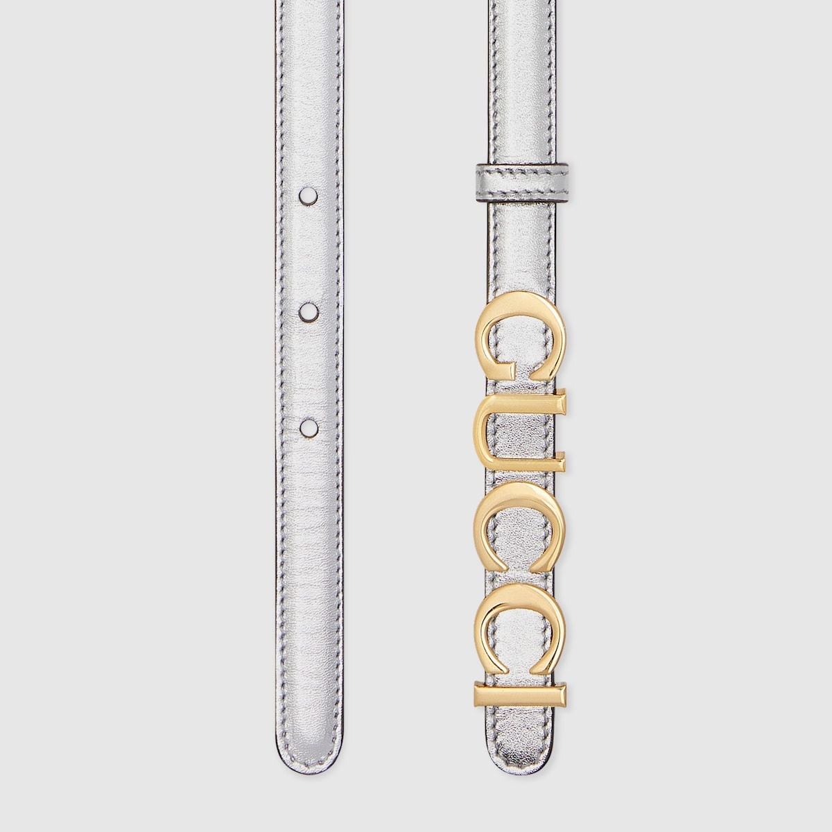 Gucci buckle thin belt - 2
