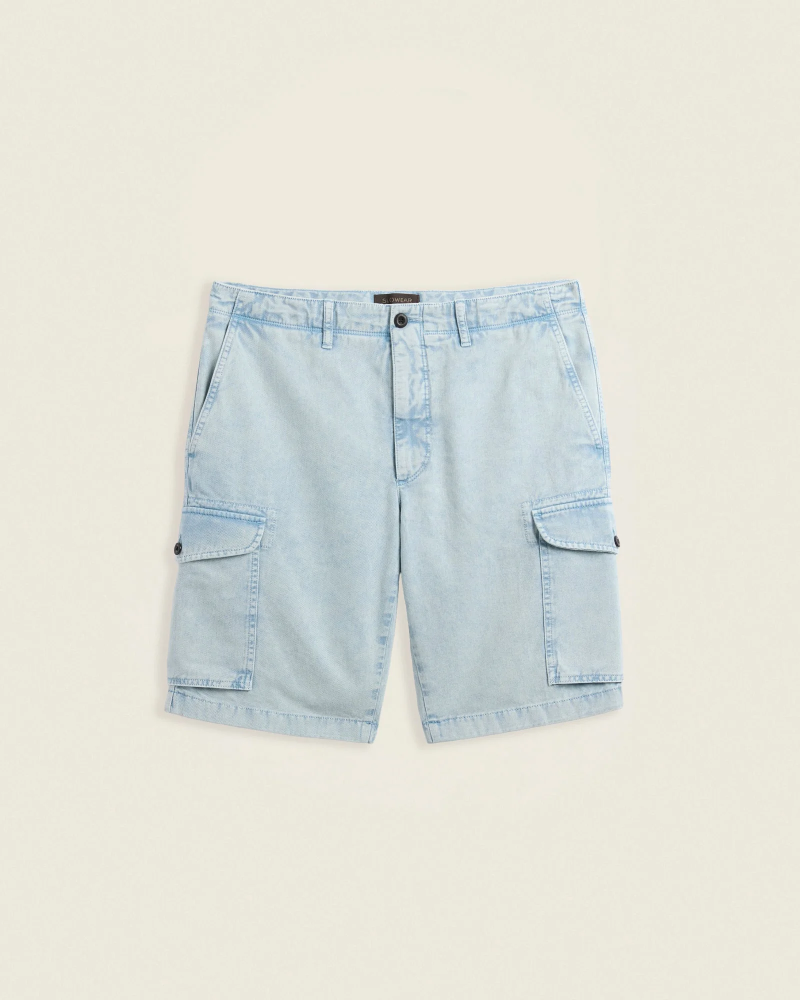 Regular fit organic cotton cargo Bermuda shorts - 1