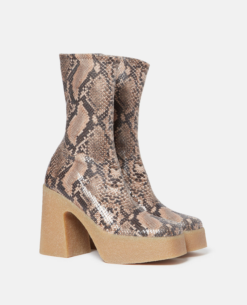 Stella McCartney Skyla Alter Python Chunky Platform Ankle Boots outlook