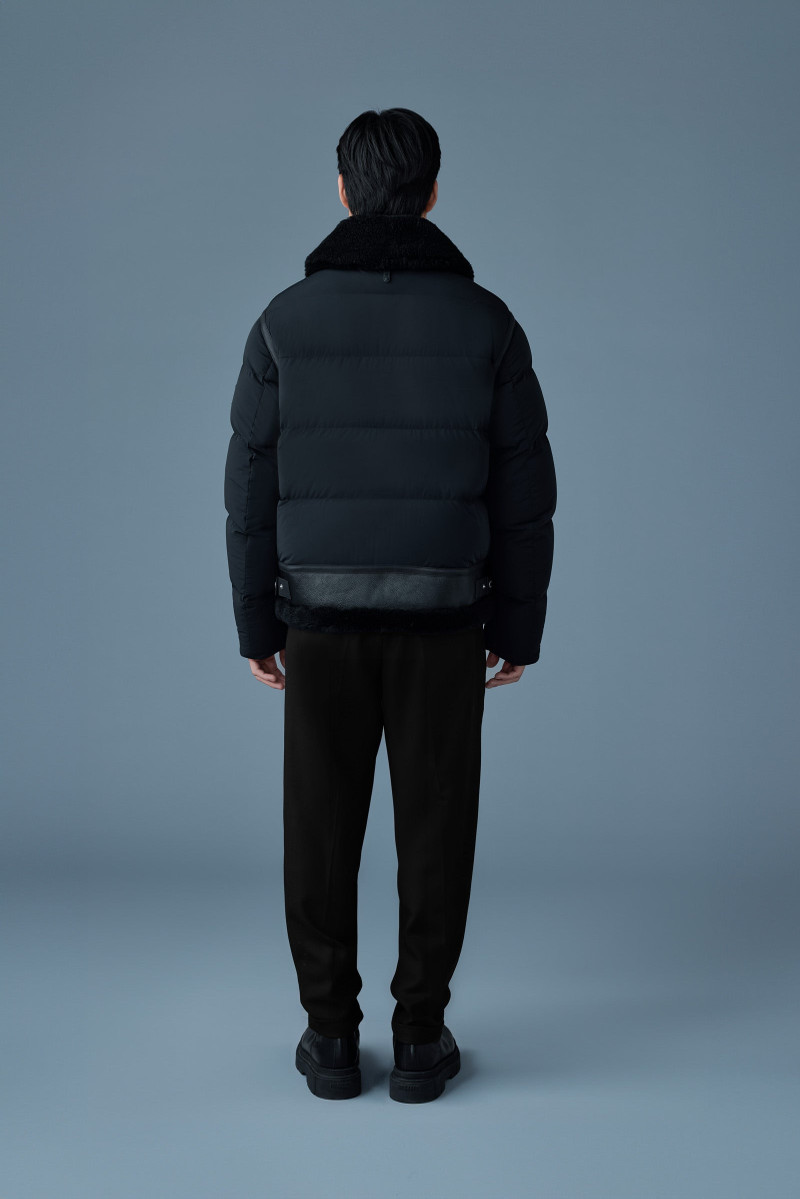 ROBERT Mixed-media shearling down jacket 4