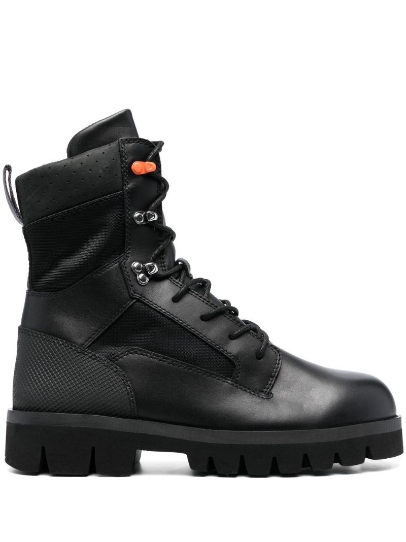 lace-up combat boots - 1