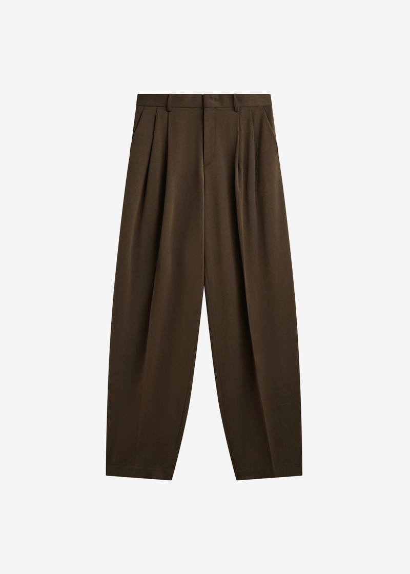 Vester Pleated Trousers - Brown 1