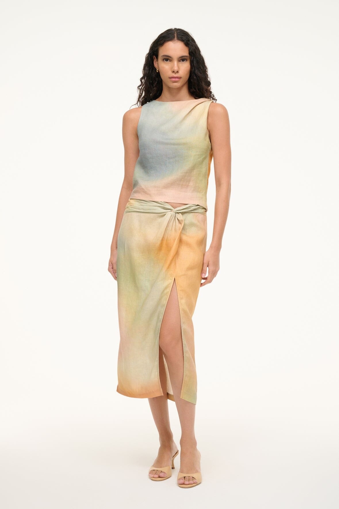 STAUD BOA LINEN TOP PASTEL CLOUDS - 3