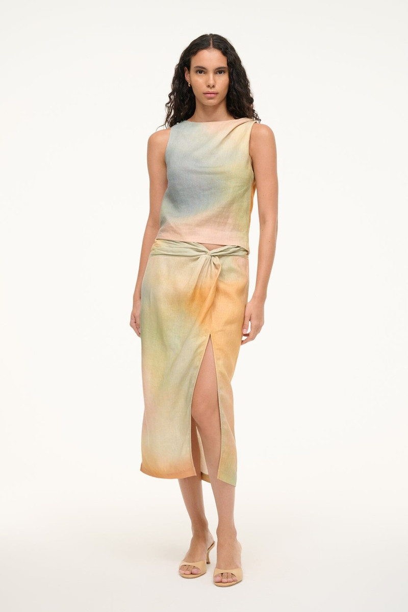 STAUD BOA LINEN TOP PASTEL CLOUDS 3