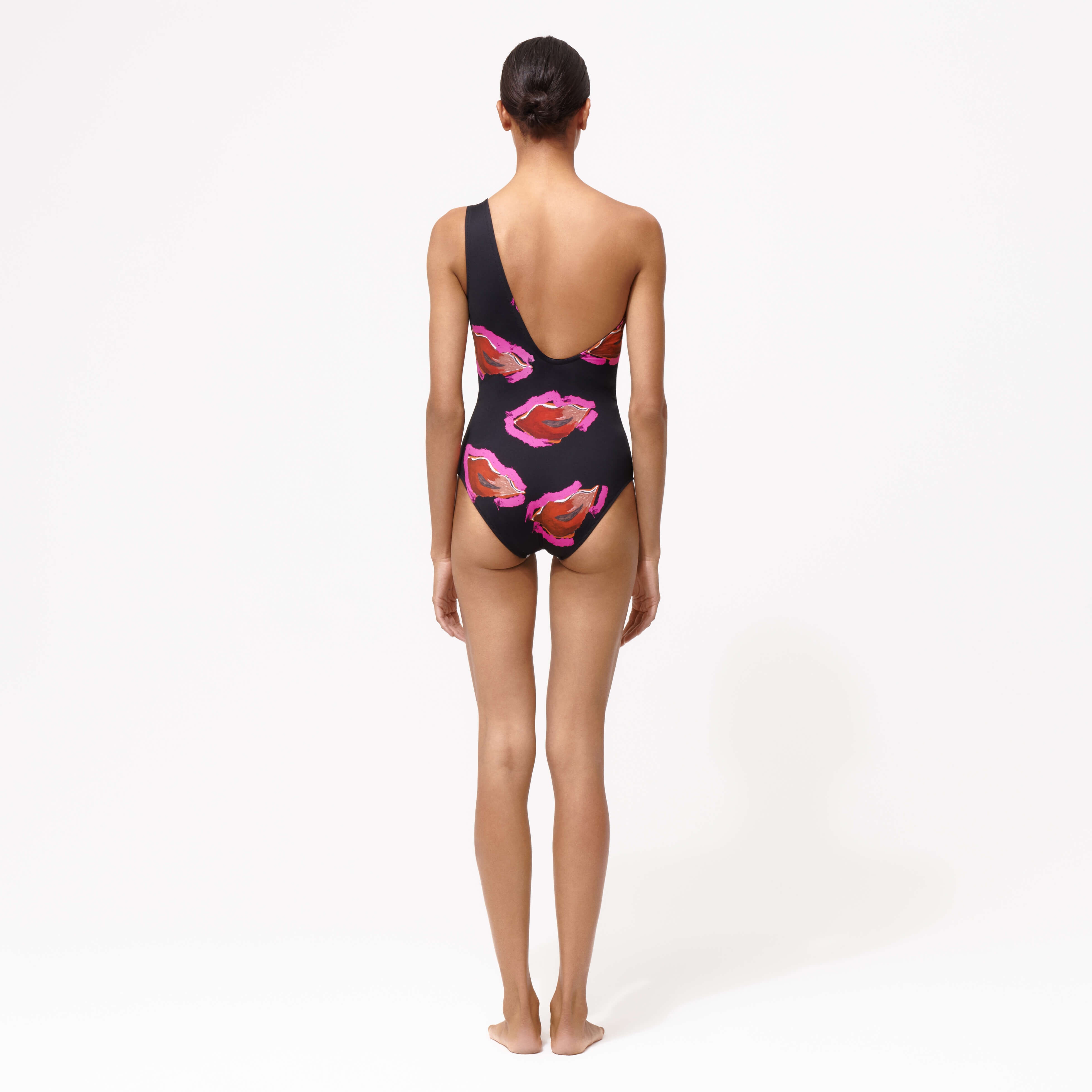 Women One-piece asymmetric Swimsuit Passion - Vilebrequin x Deux femmes noires - 3